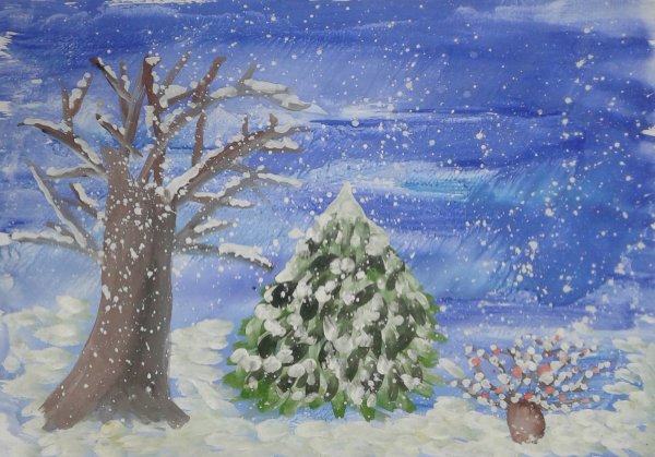 Рисование Зимушка зима