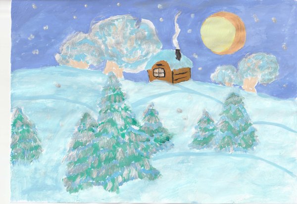 Конкурс рисунков зима