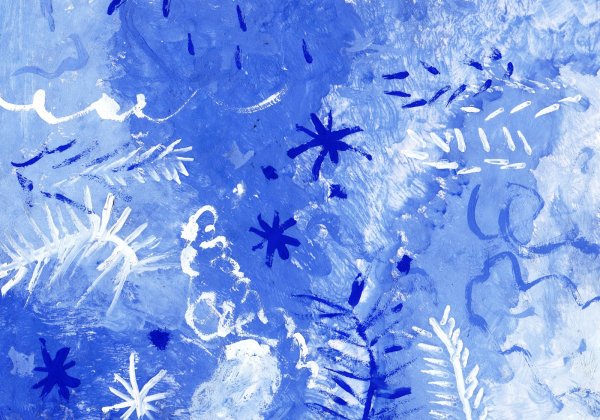 Морозные узоры красками