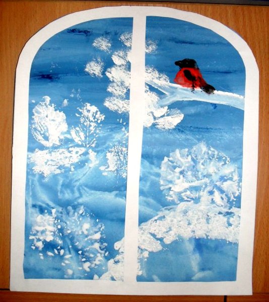 Рисование в детском саду зима