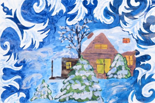 Рисование на тему Зимушка зима