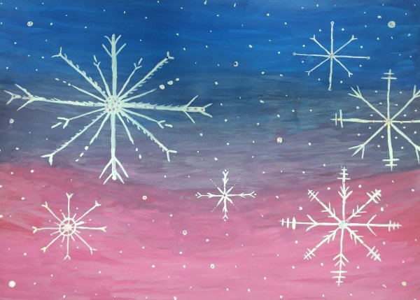 Детские рисунки зимние узоры