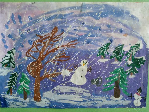 Детские зимние работы