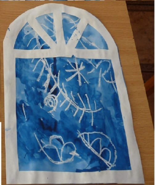 Рисование зимнее окно