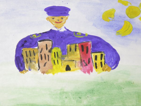 Рисунок ко Дню полиции