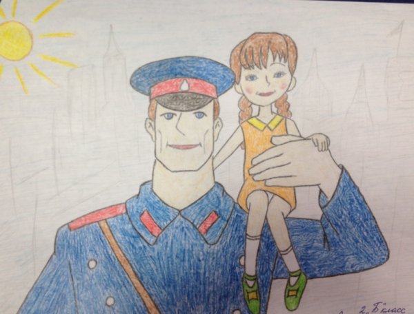 Рисунки про полицию на конкурс