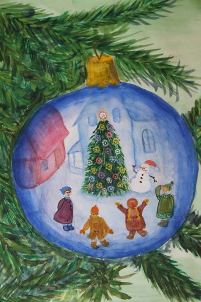 Рисование новогодний праздник