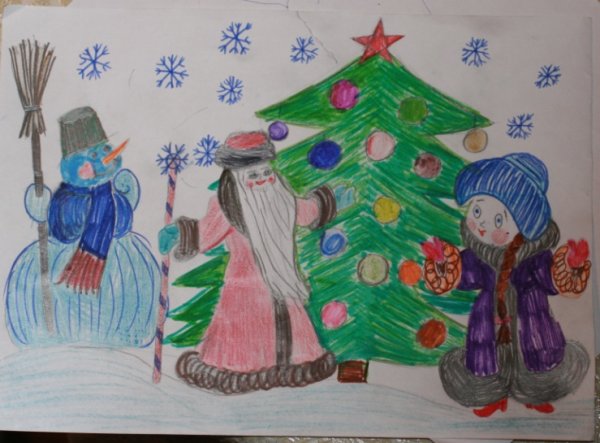 Новогодние картинки разукрашки