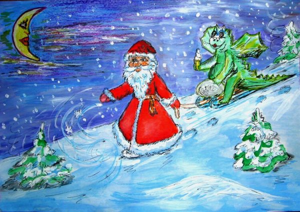 Детские рисунки на зимнюю тему