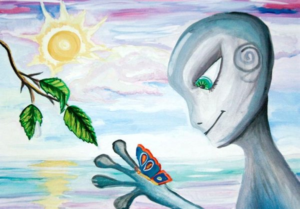 Детские фантастические рисунки