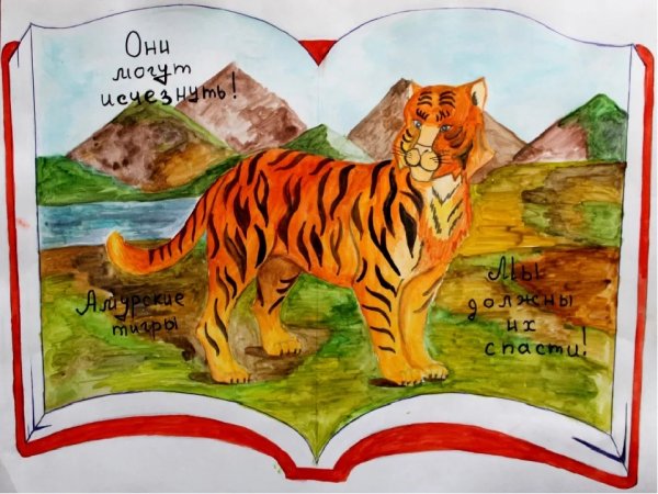 Красная книга рисунок