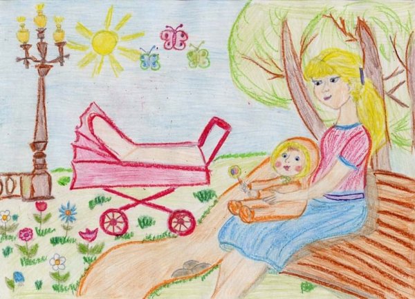 Детские рисунки ко Дню матери