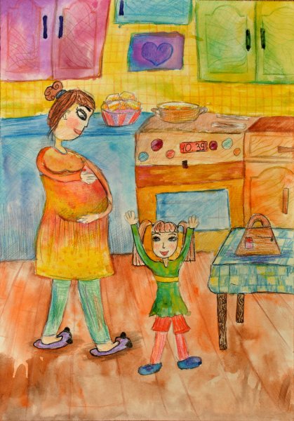 Рисунок на тему моя мама