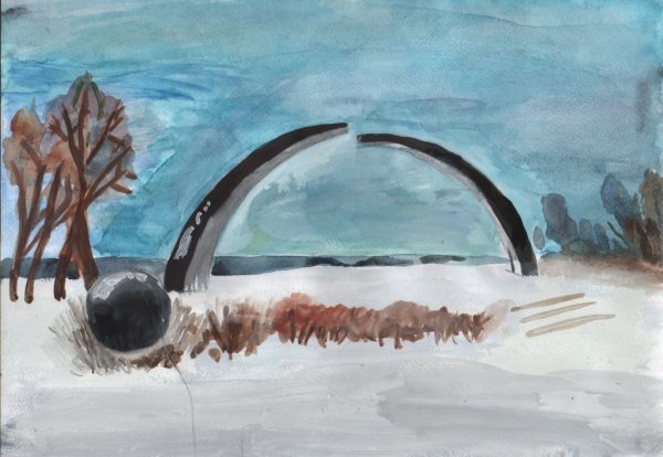 Рисунок разорванное кольцо блокады Ленинграда