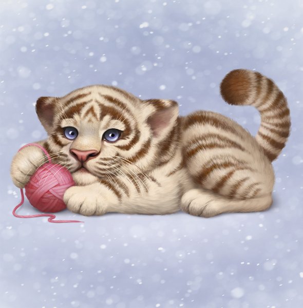 Милые мультяшные тигрята