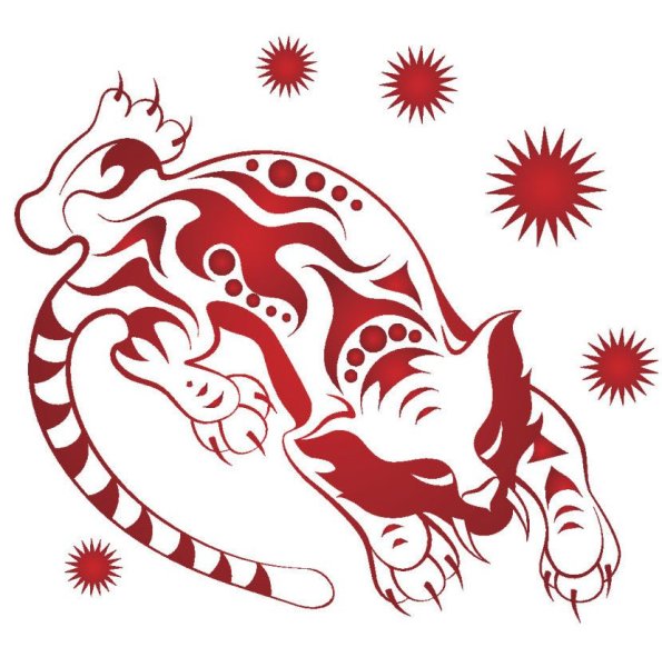 Несложный рисунок тигренка