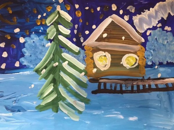 Зимняя сказка рисунок