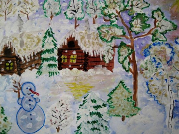 Рисование волшебница зима