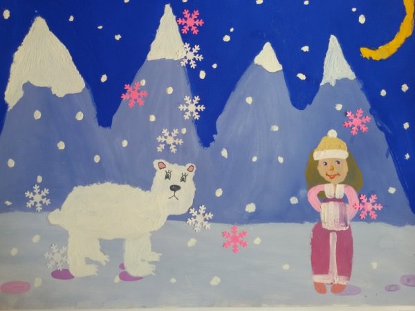 Рисование зимняя сказка