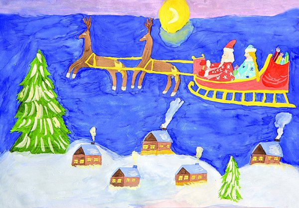 Рисуцнкитна тпему новый гогд