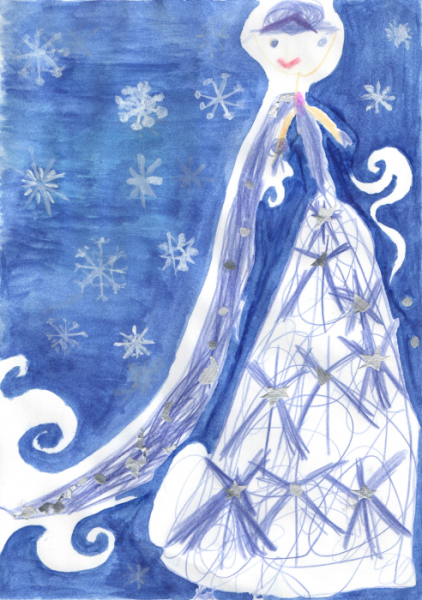 Аппликация на тему волшебница зима