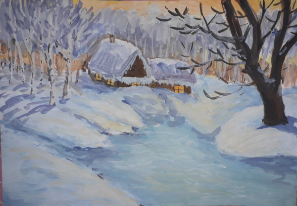 Аппликация зимняя фантазия