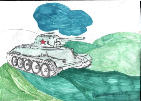 Рисунок на тему Военная тематика