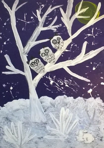 Рисование на тему зима