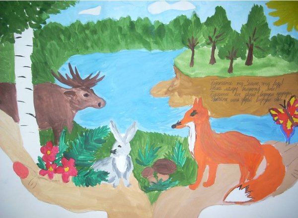 Рисунок на тему охраняйте Родники