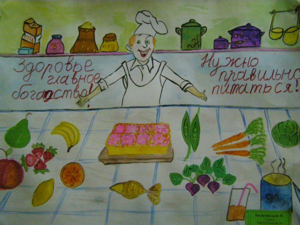 Плакат здоровое питание