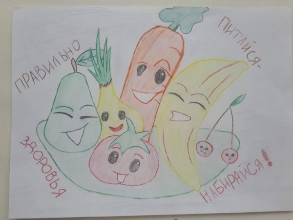 Рисование здоровое питание