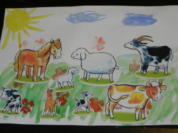 Рисование в дет саду домашние животные