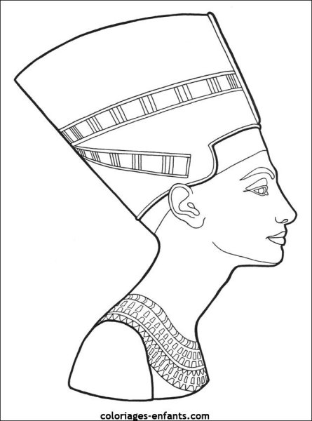 Искусство древнего Египта Нефертити рисунок