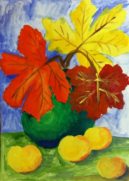 Осенние рисунки для школы