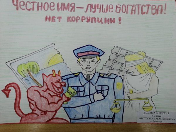 Коррупция глазами детей рисунки 1 место