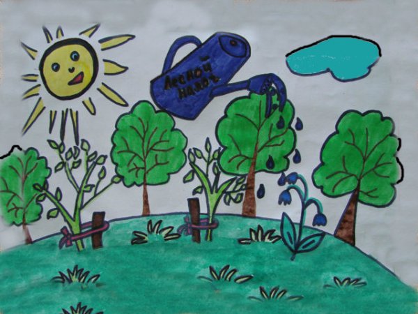 Рисунок о бережном отношении к природе