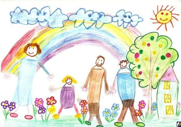 Детские рисунки ко Дню семьи