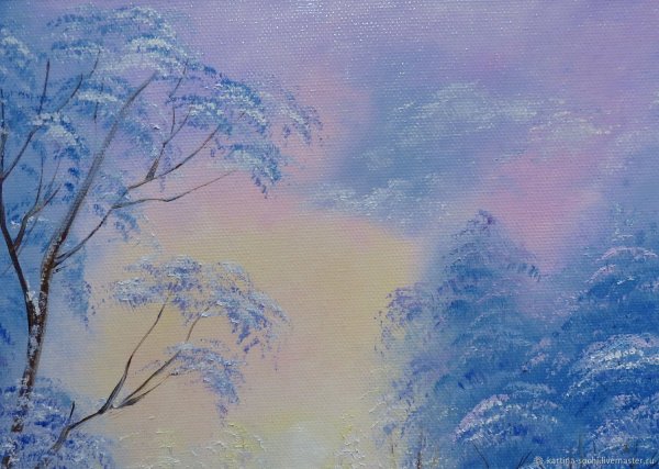 Картина зимнее утро