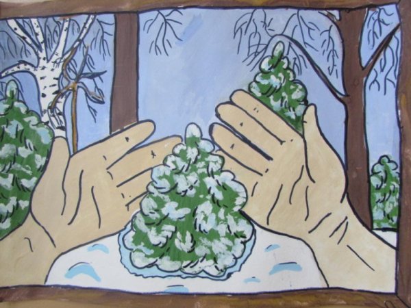 Защита хвойных деревьев рисунки