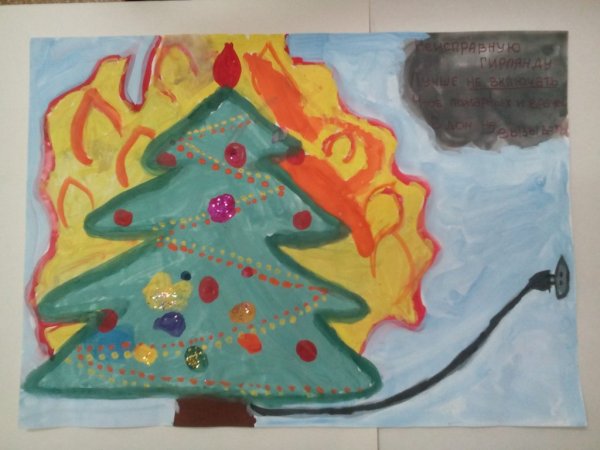 Конкурс безопасная елка рисунки