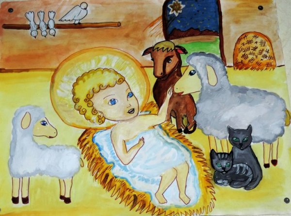 Рисование 4 класс Рождество