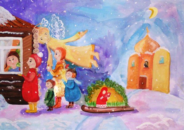 Рисунки на тему Рождественский свет