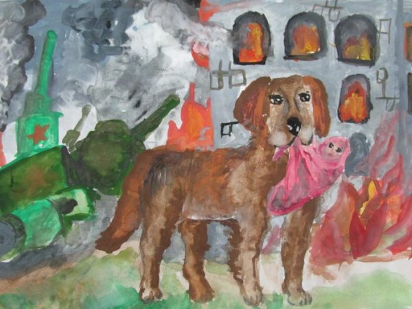 Детские рисунки собак