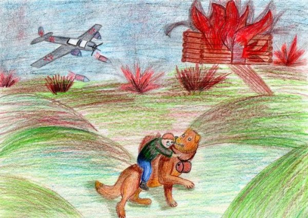 Рисунок на тему животные на войне