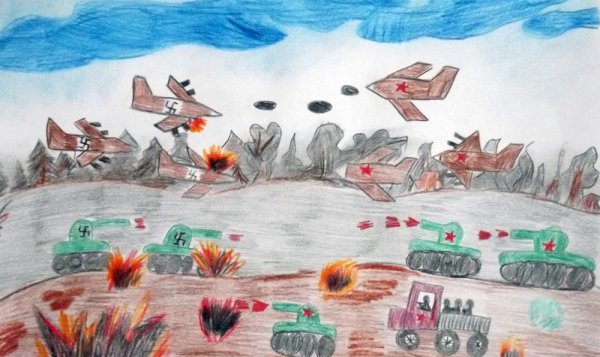 Битва под Москвой рисунок