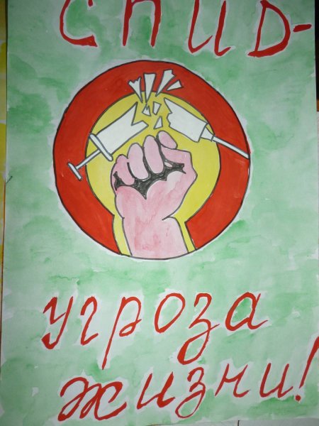 Плакат на тему ВИЧ И СПИД