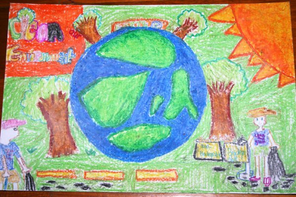 Зелёное будущее планеты рисунки детей