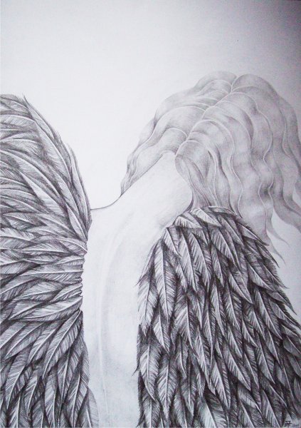 Тату с изображением ангела