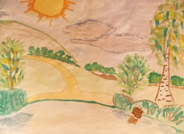 Детские рисунки на тему природа родного края