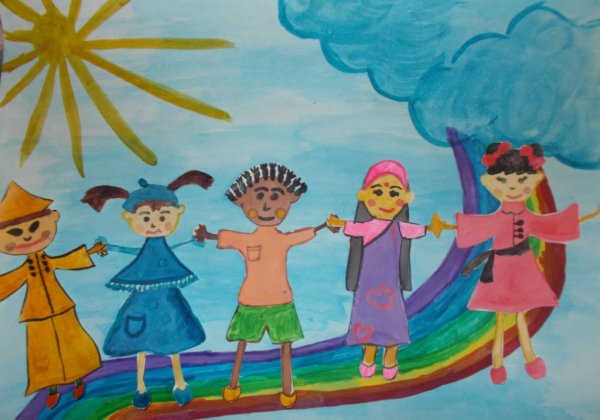 Рисование на тему Дружба народов